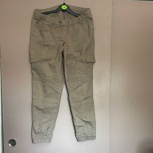 Sincerely Jules Tan Jogger Track Pants with Elastic Waistband